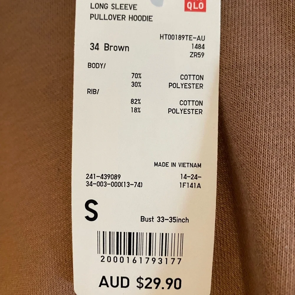 BNWT uniqlo women sweat slit pullover hoodie - Picture 4 of 4